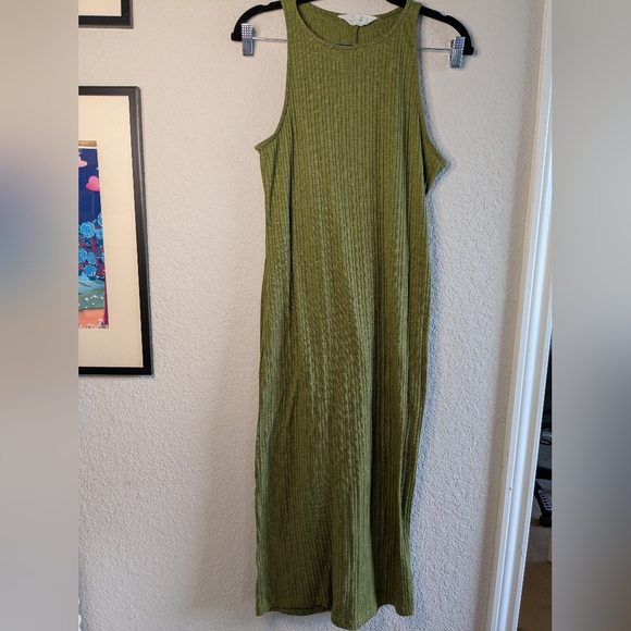 Primark Dresses & Skirts - Primark Cares Olive Green Sleeveless Maxi Dresssize 8 Excellent Ribbed Knit